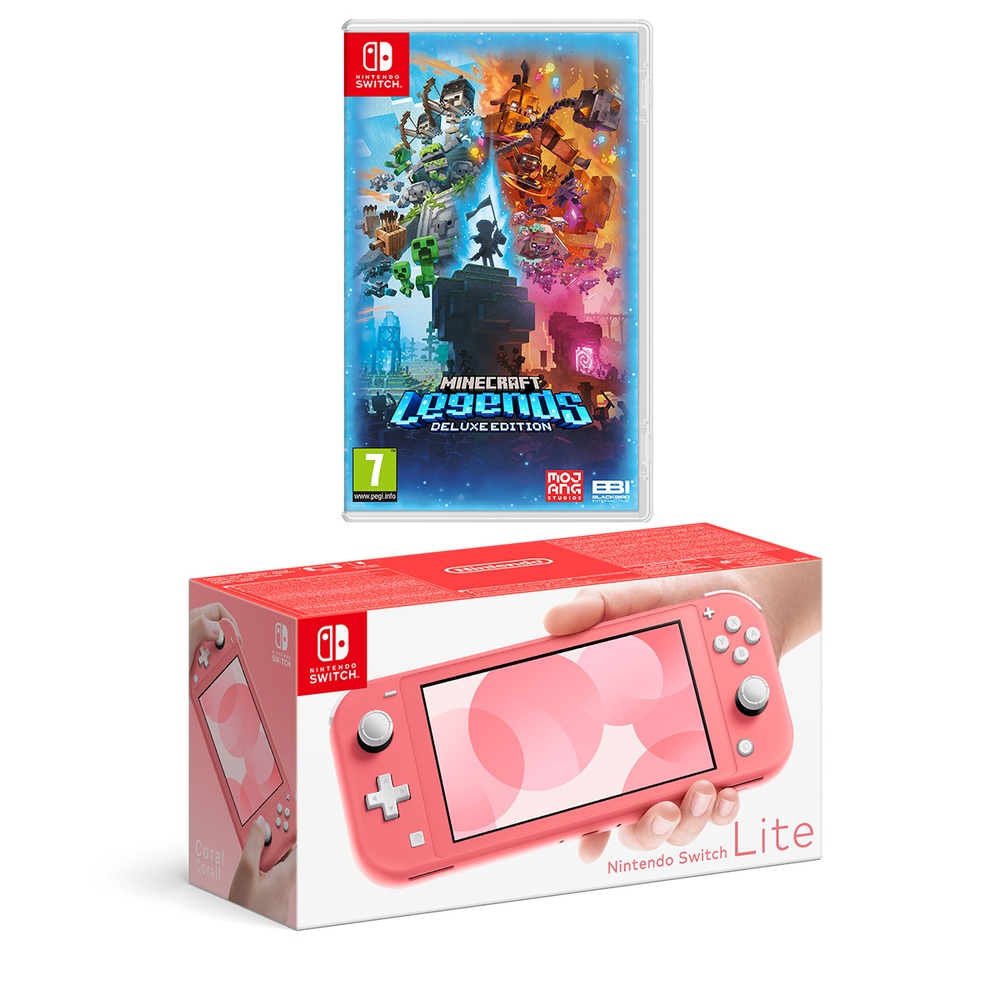 Nintendo Switch Lite (Koralle) & Minecraft Legends Deluxe Edition