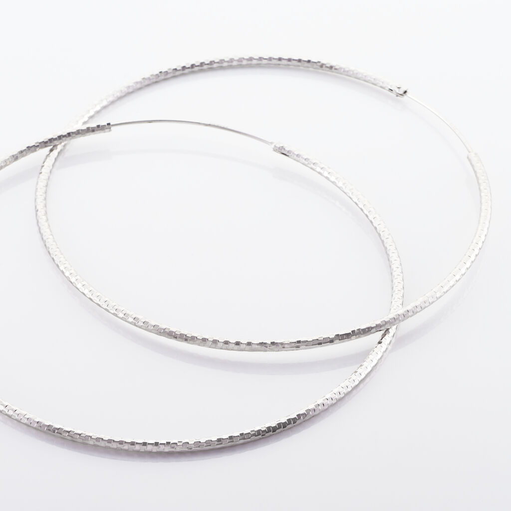 Créoles Argent Blanc Agathe