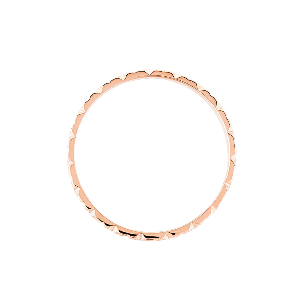 Alliance Fleur Diamantee Ruban Plat Or Rose