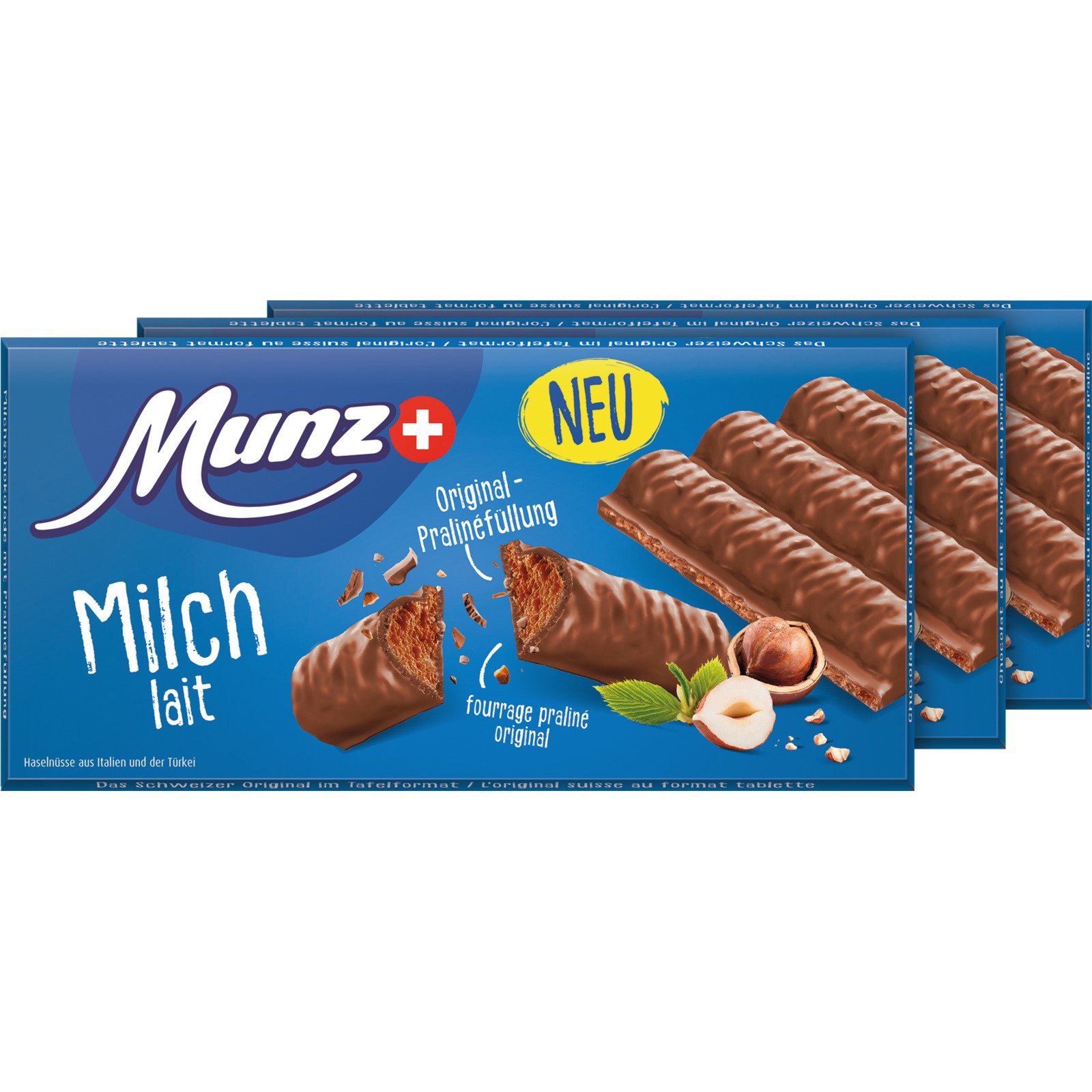 Munz Tafel Milch 3 x 100 g
