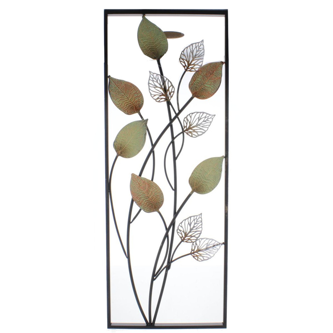 Wandbild Blätterast - ca. 35 x 2,5 x 91 cm