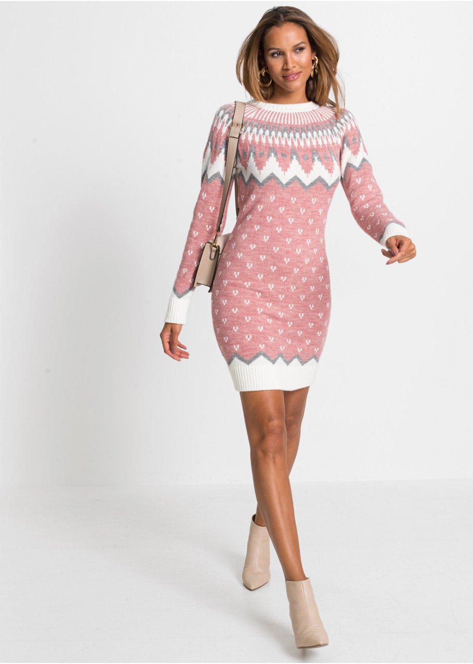 Robe en maille à motif norvégien