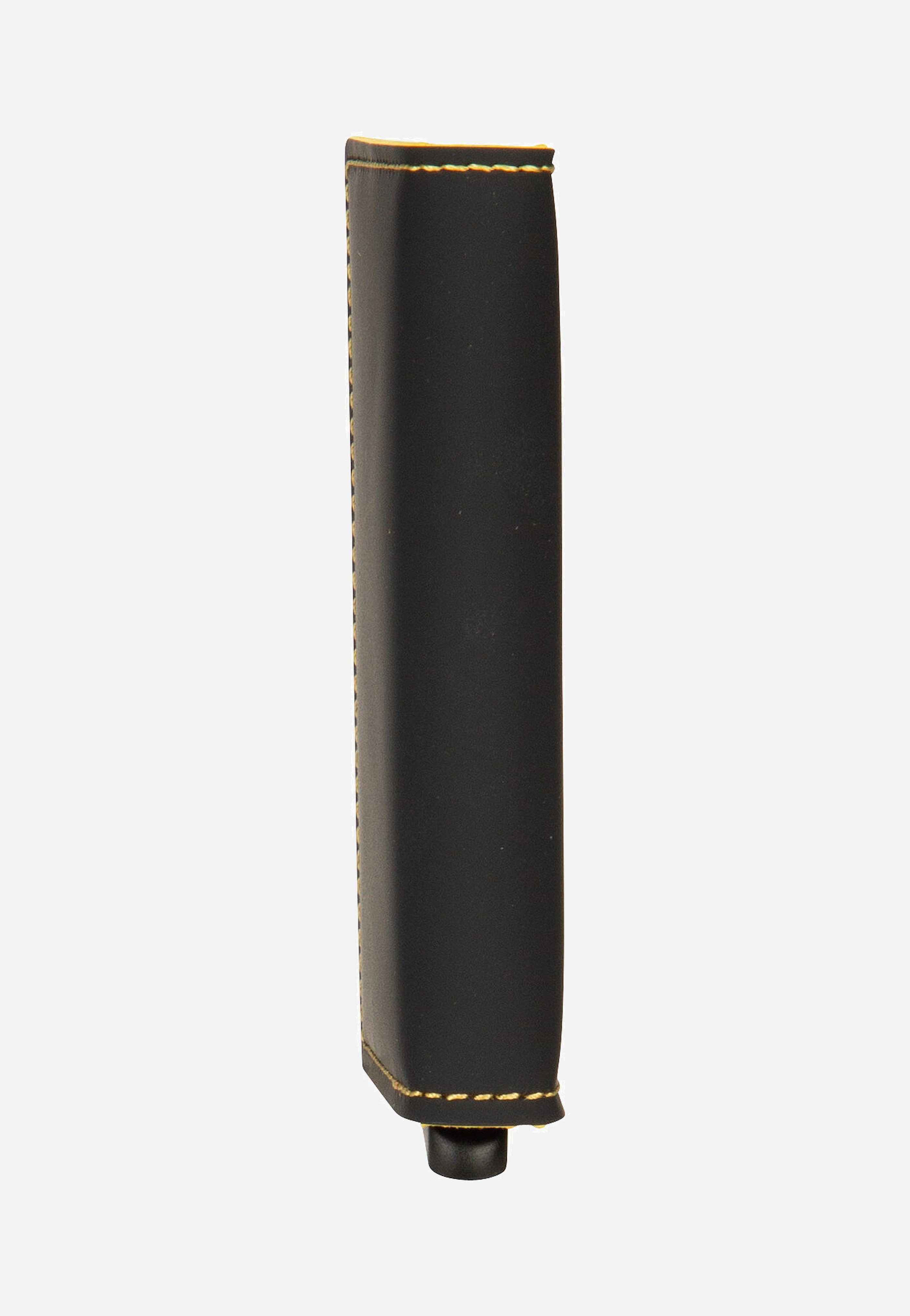 Slimwallet Matte Black-Ochre - Portemonnaie