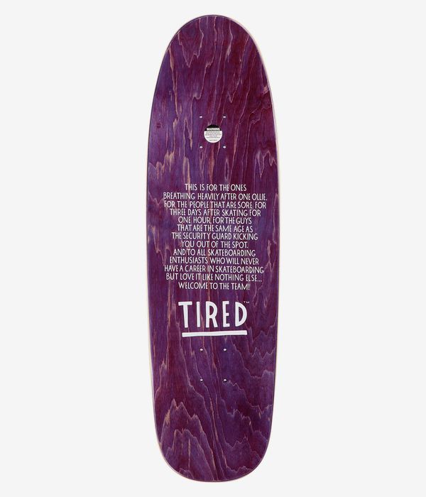 Tired Skateboards Moto Sports Shaped 9.25