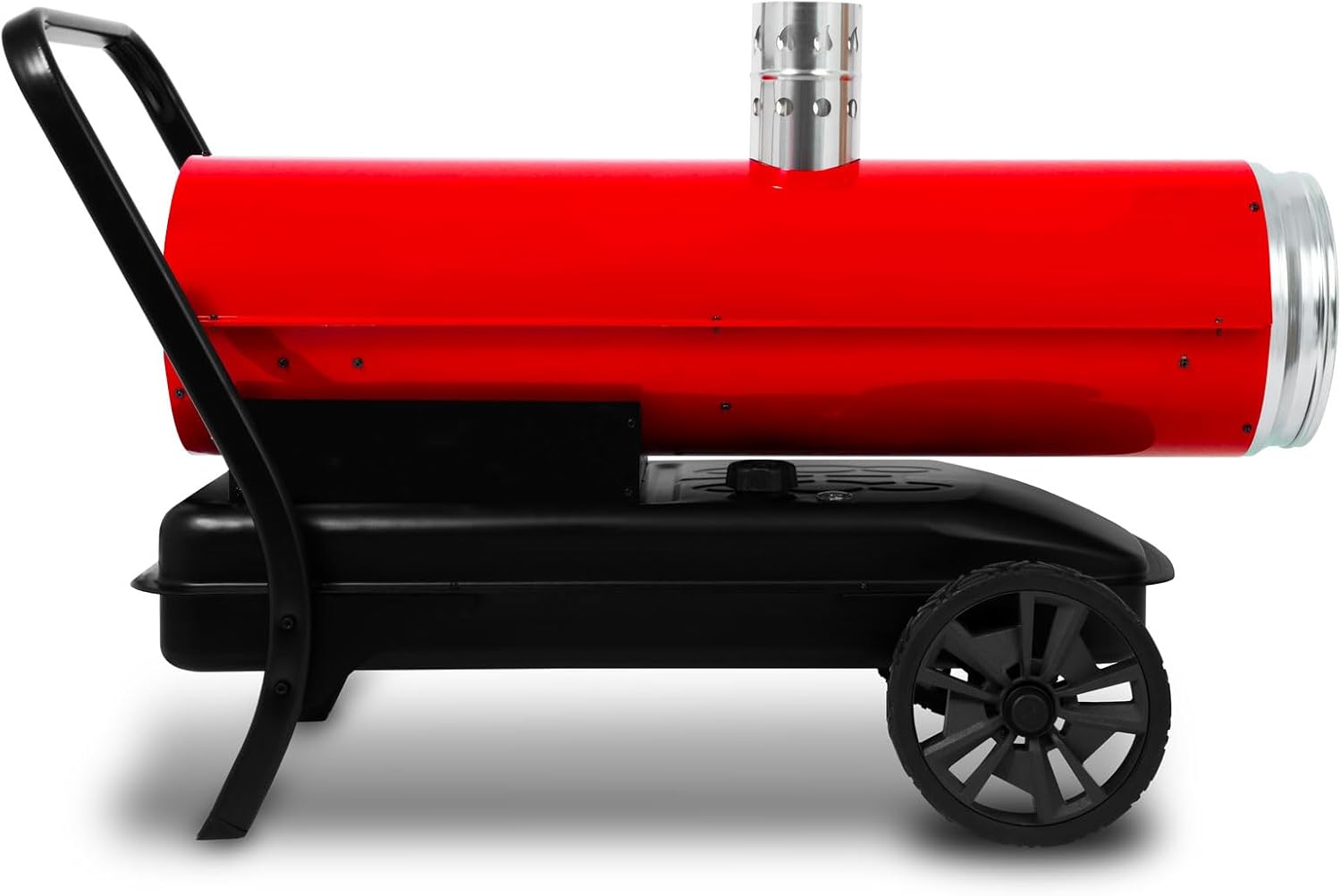 EBERTH Heizkanone 50 kW Indirekt, Heizgebläse Diesel/Öl mit Abgasrohr, Thermostat, Luftdurchsatz 1400 m³/h, 50 L Tank, Ölheizgebläse mit Überhitzungsschutz, Flammensicherung, Ölheizung, Dieselkanone