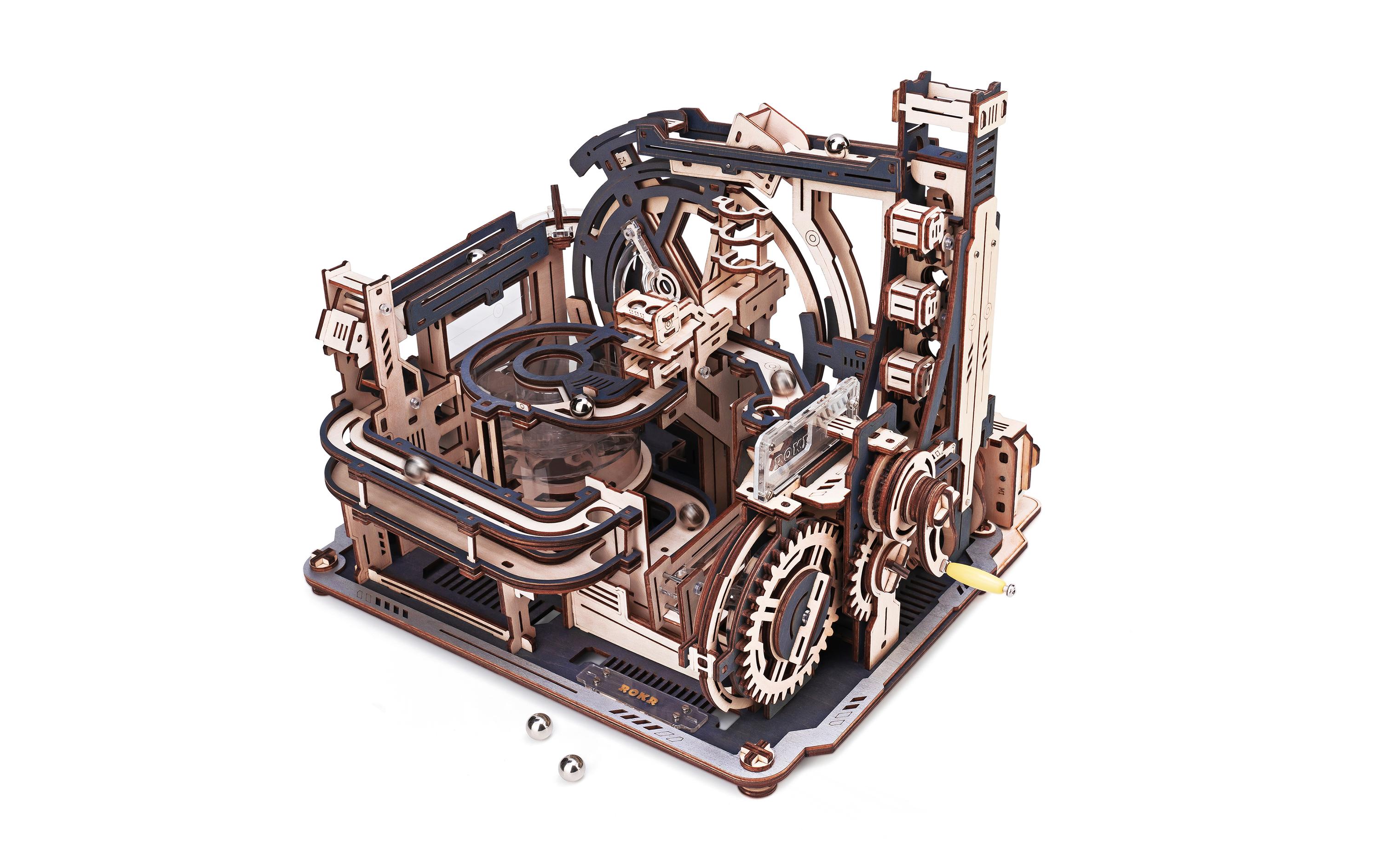 Bausatz Marble Spaceport 472-teilig3D-Puzzle aus lasergeschnittenen Holzteilen