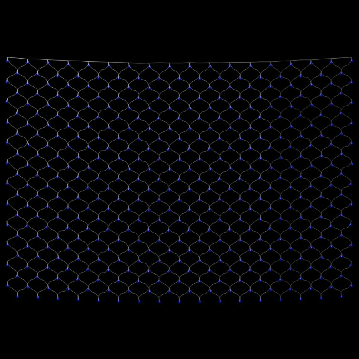 vidaXL Filet lumineux bleu 4x4 m