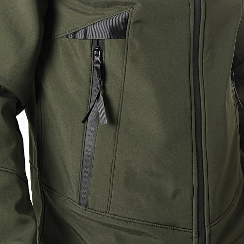 Veste Zippée Capuche Vert Kaki