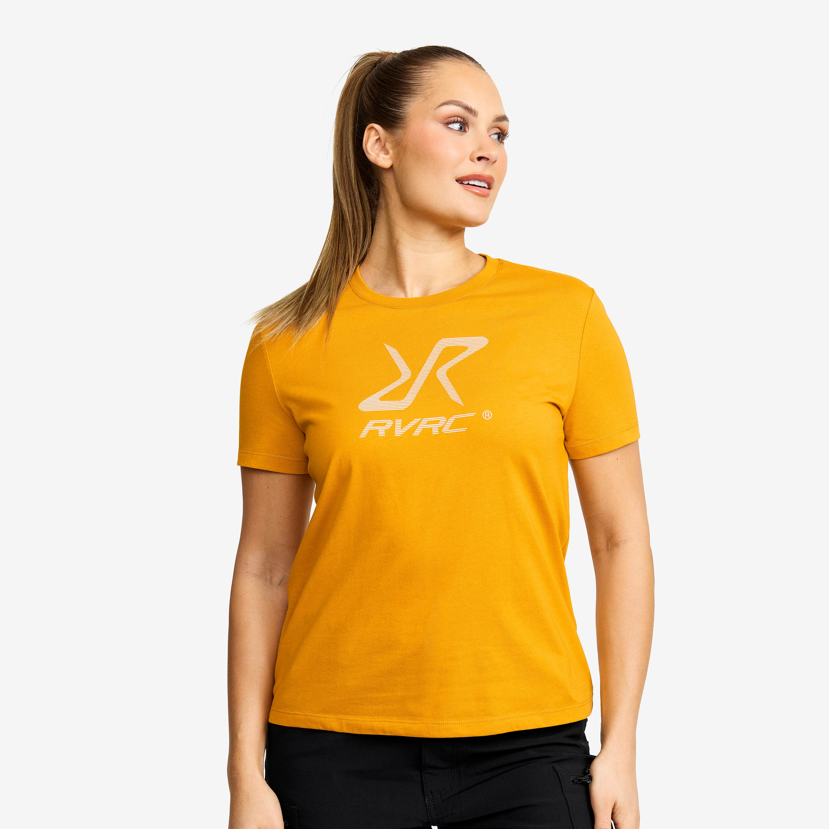 Easy Graphic Logo T-shirt Dame Golden Yellow