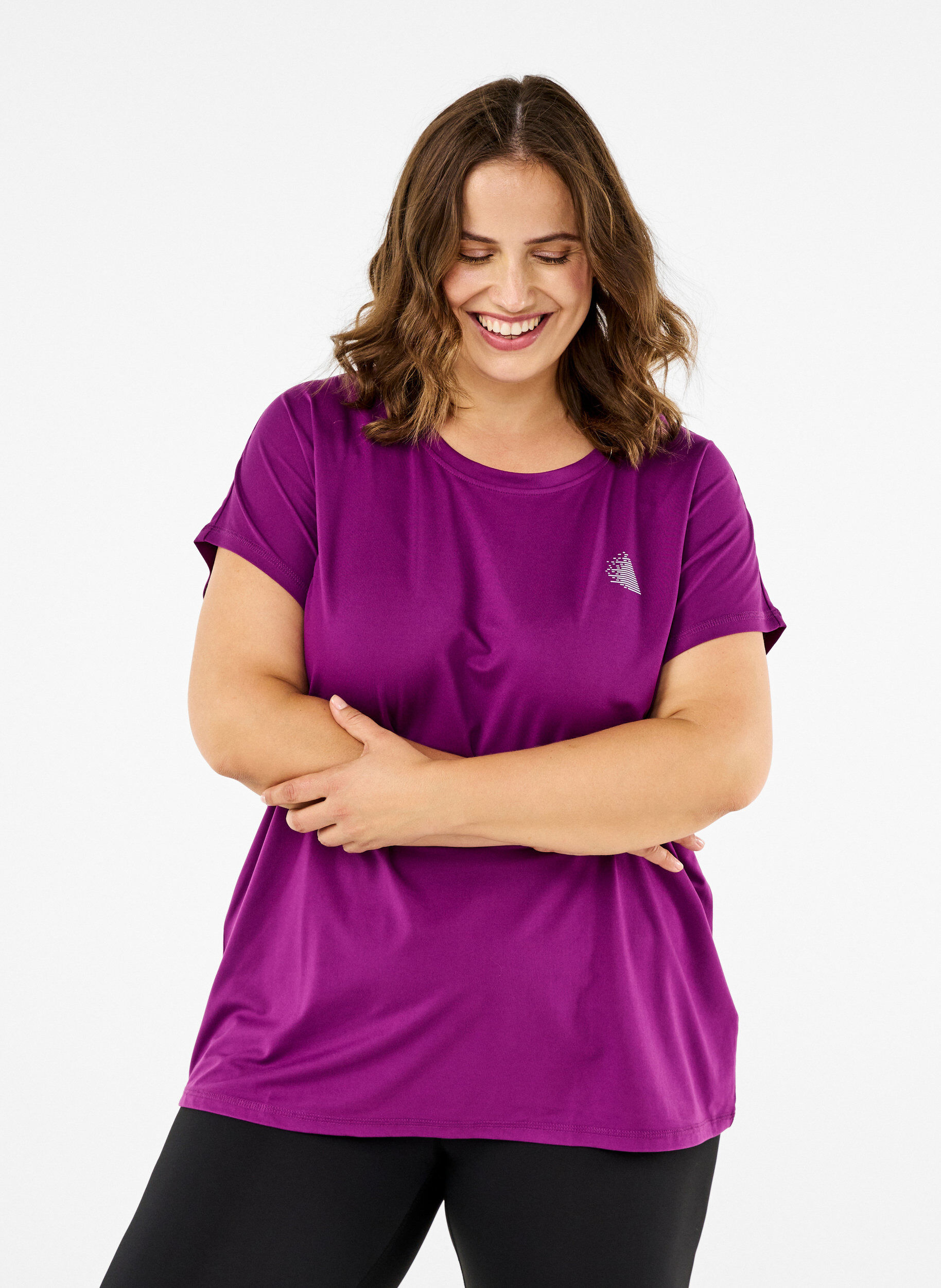 Ensfarvet trænings t-shirt