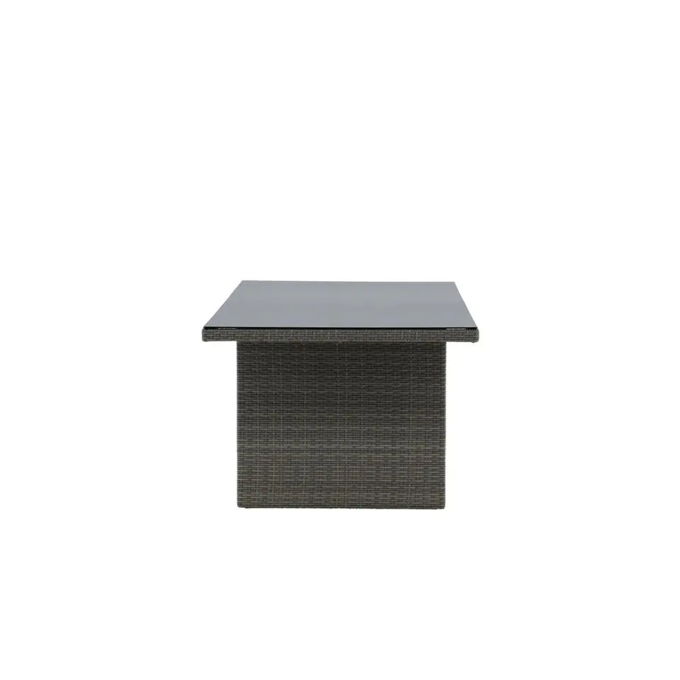 Tuintafel Grijs Wicker/Glas - 200x100x74cm - Padova
