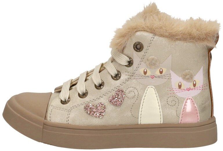 Shoesme Veterschoen hoog goudkleur