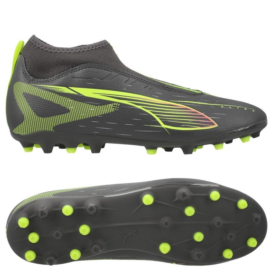 PUMA Ultra 5 Match   Laceless MG Audacity - Matte Aged Silver/Jaune/Argenté Enfant