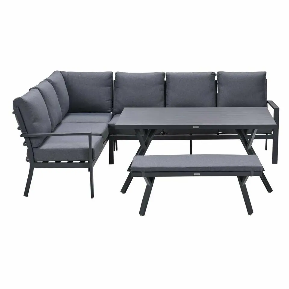 Garden Impressions Senja lounge dining set 4-delig links - m. grijs