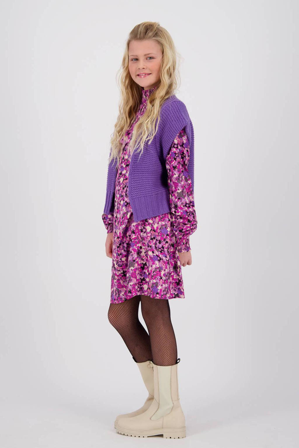 Vingino gebreid gilet Marlie paars