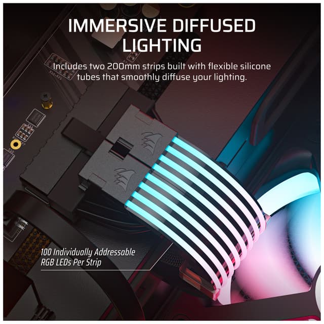 Corsair ARGB PSU kabelstrips (2stk)