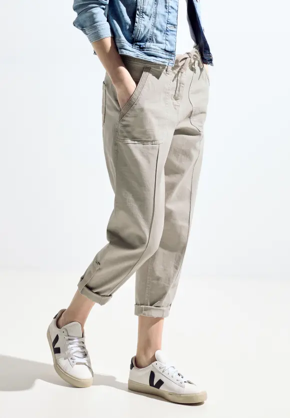Loose Fit Balloon Hose - boulder beige
