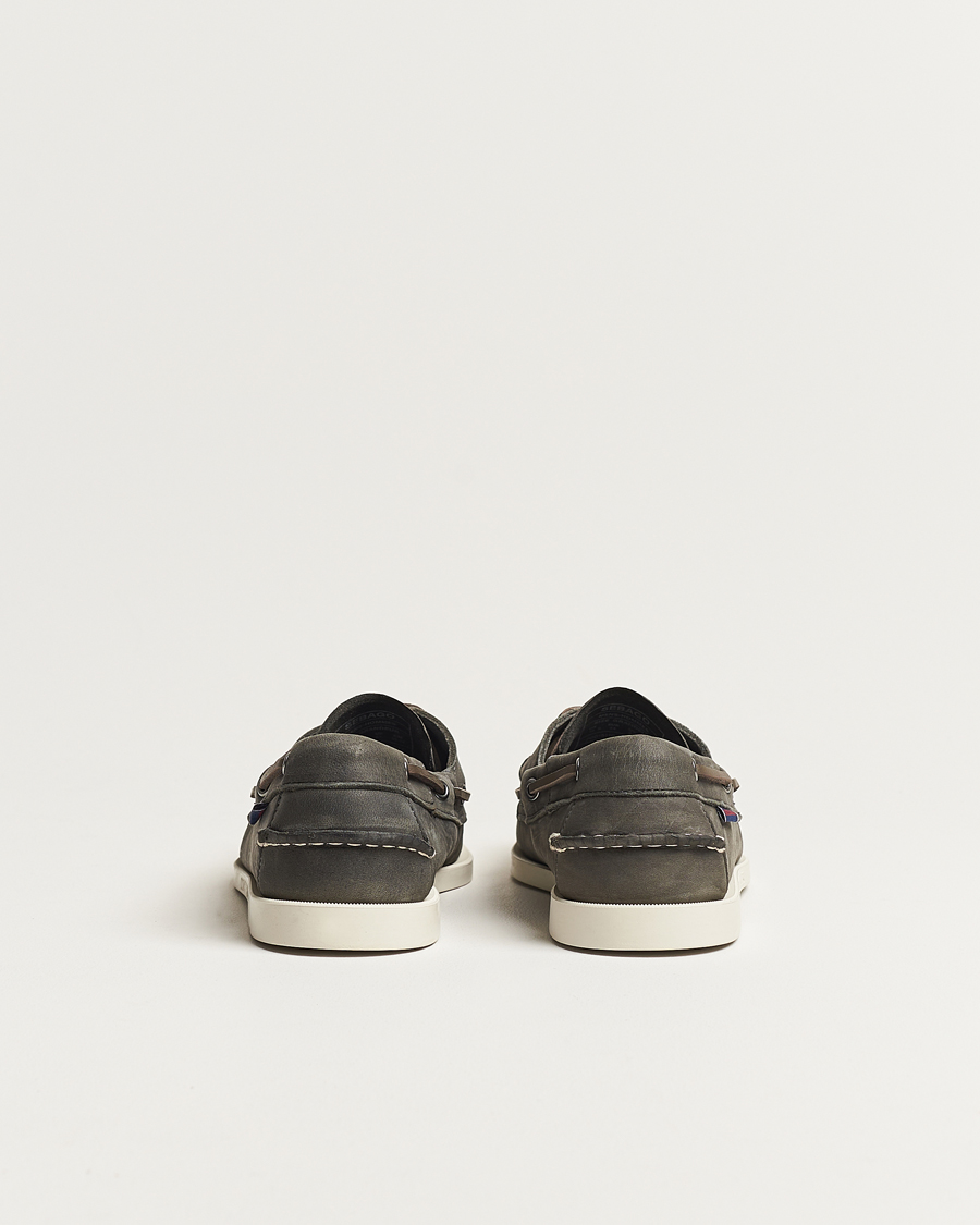Sebago Dockside Nubuck Boat Shoe Dark Grey