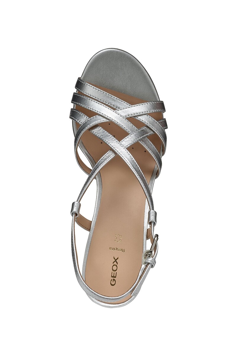 GEOX<br>Sandálias de salto alto, couro, Virnilisa 65