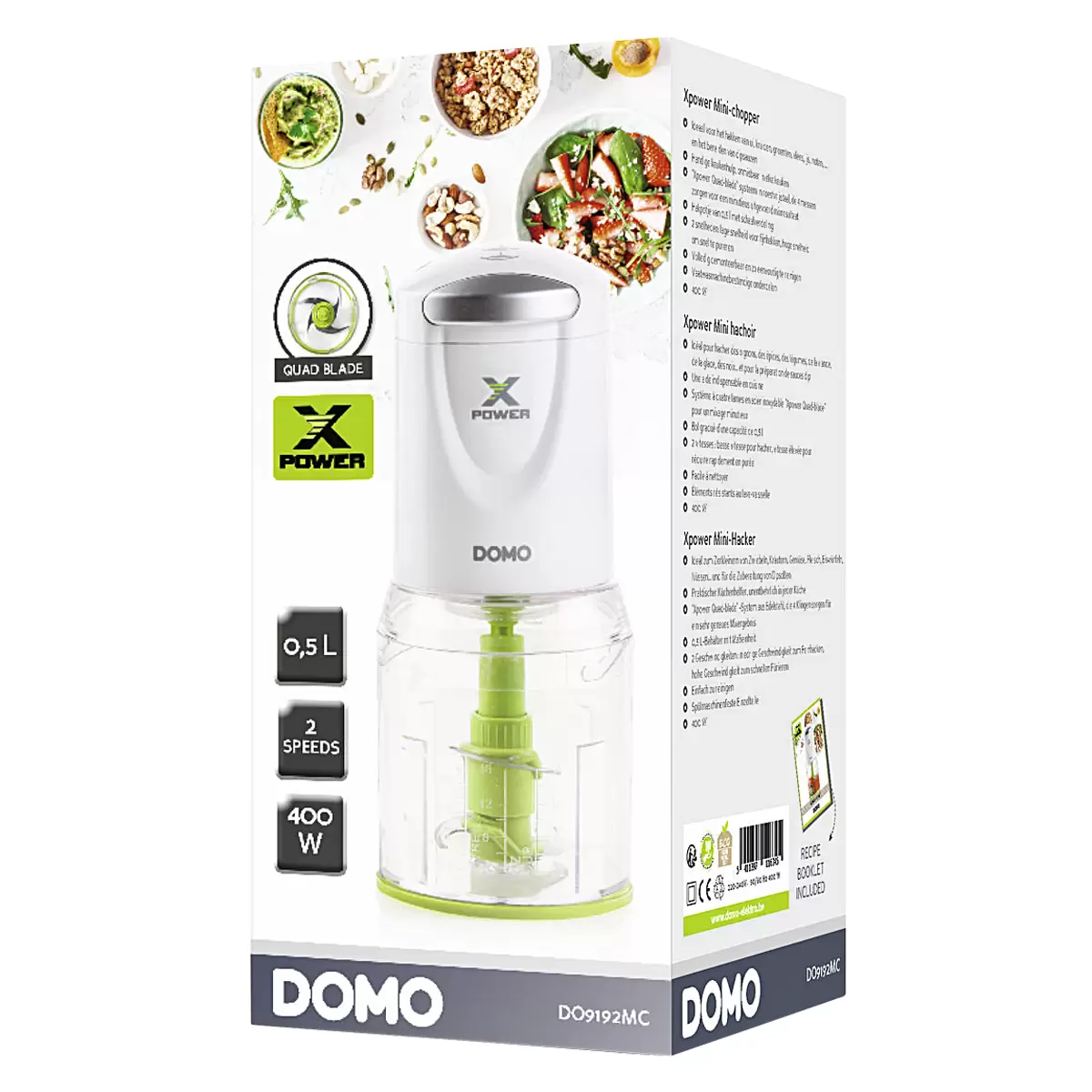 Zerkleinerer DO9192MC Domo transparent,weiss