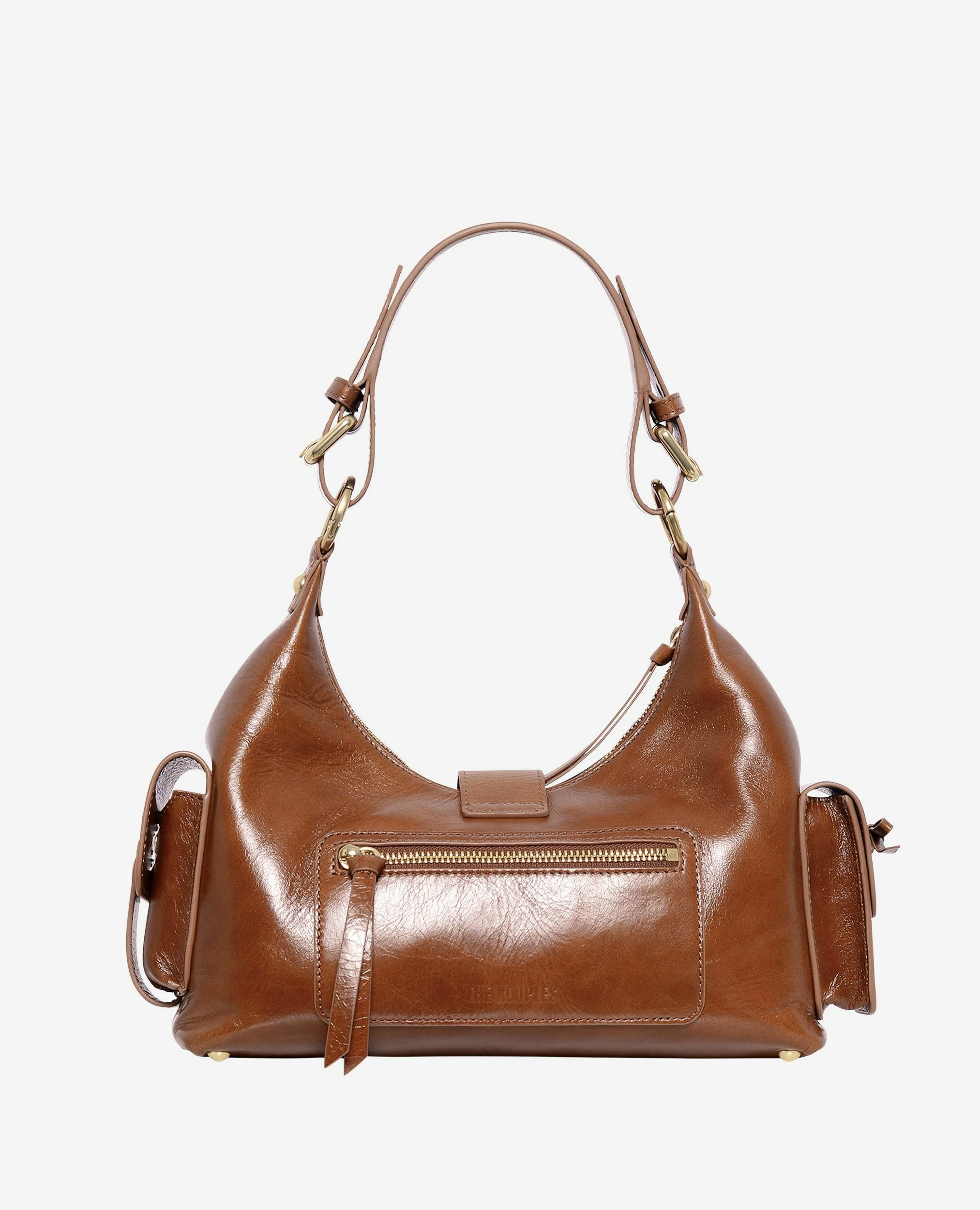Sac Amelia en cuir craquelé marron