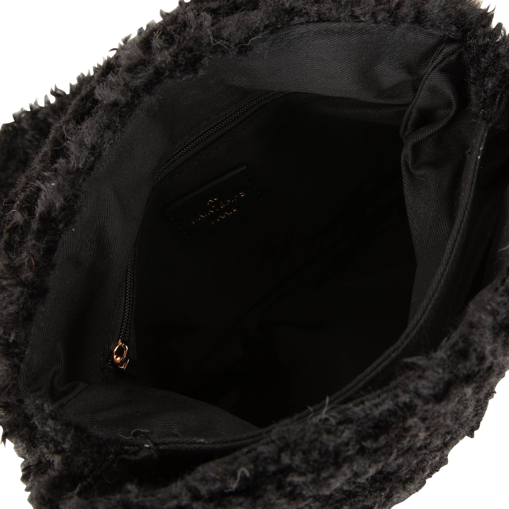 Sac épaule en sherpa | Noir