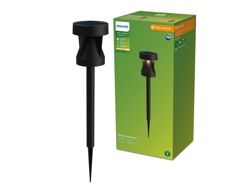 Philips Avery Spiess Solar 1.8W 2700K Philips 8720169386877 Aussenbeleuchtung Aussensockel-/Pfostenbeleuchtung Nicht austauschbare(s) Leuchtmittel LED