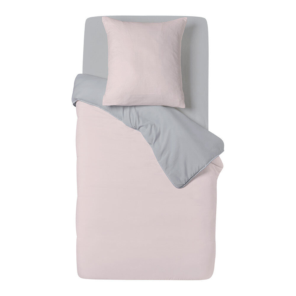 Housse couette 140x200cm + drap housse 90x190cm - 3 coloris