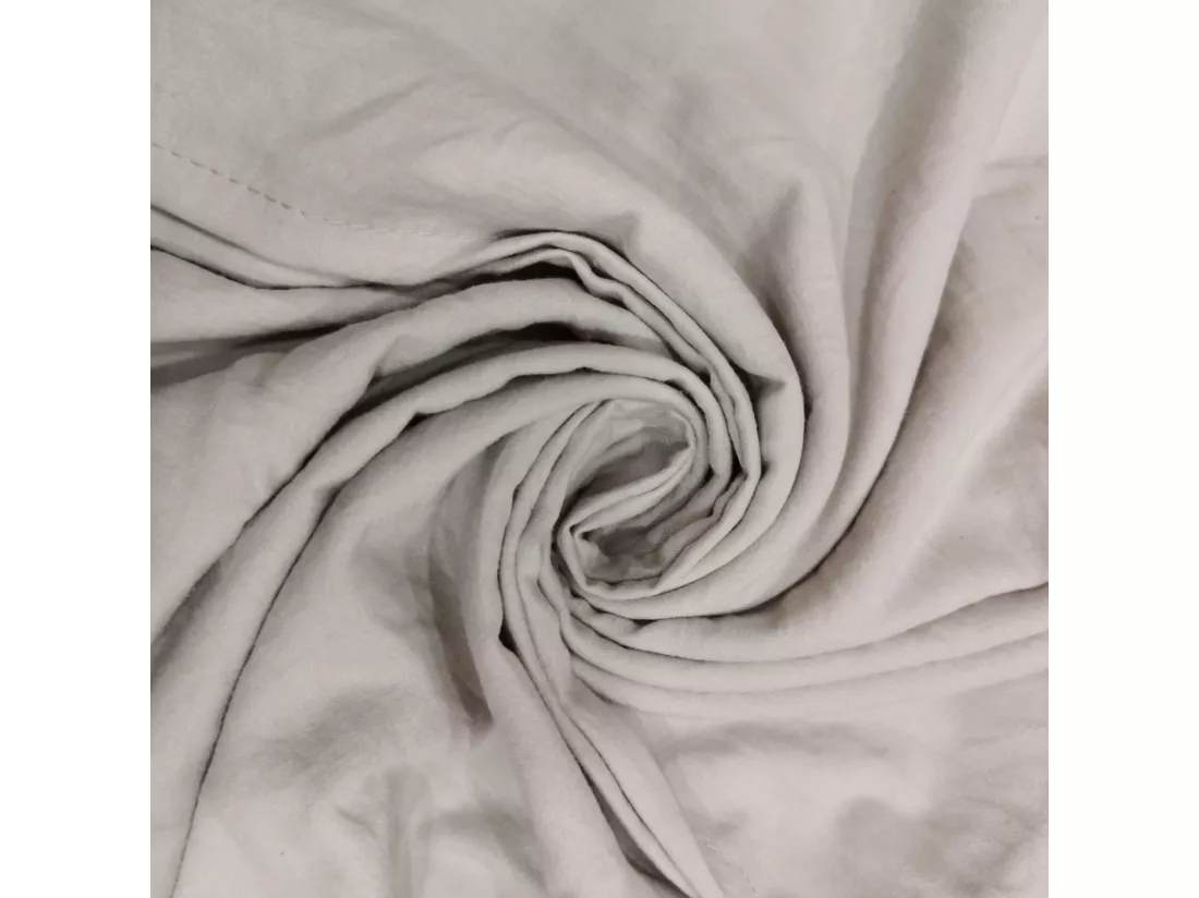 Parure housse de couette en microfibre lavée 260x240 cm BOHEME lin, par Soleil d'Ocre
