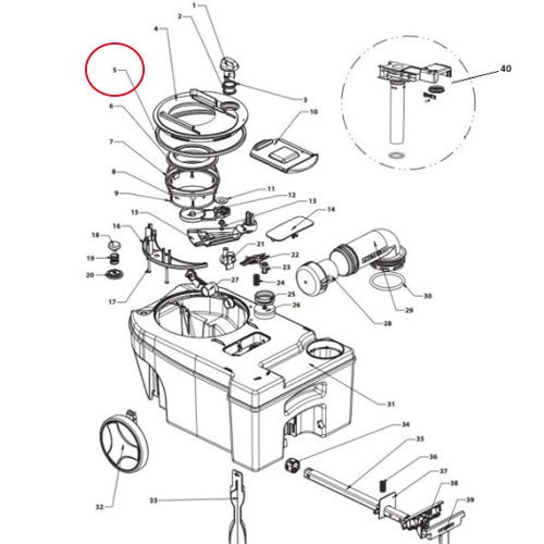 Joint pour mécanisme d'ouverture pour Cassette C250/260/C400/C500