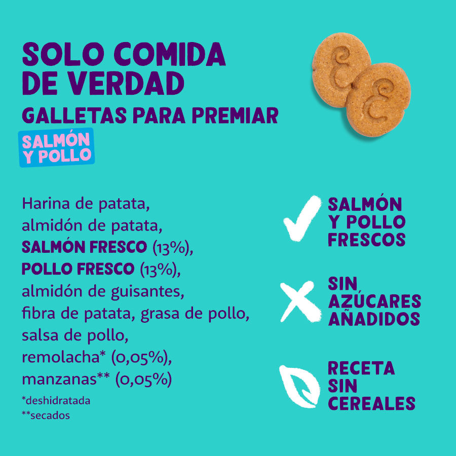 Biscoitos para cães Edgard & Cooper com salmão e frango