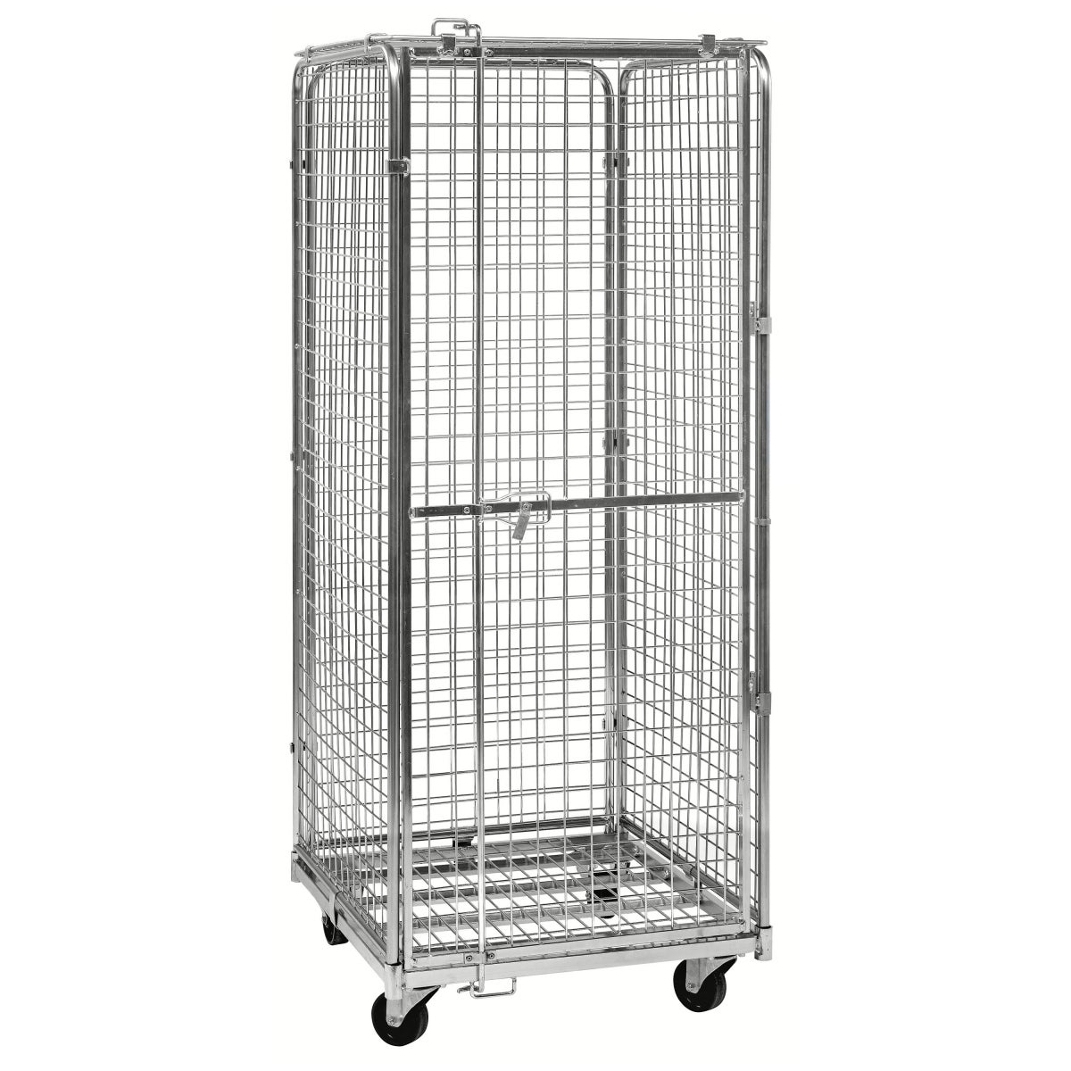Kongamek beveiligingscontainer 720x830x1840mm gegalvaniseerd met gaasbodem, 4 gaaswanden en deur zonder rem