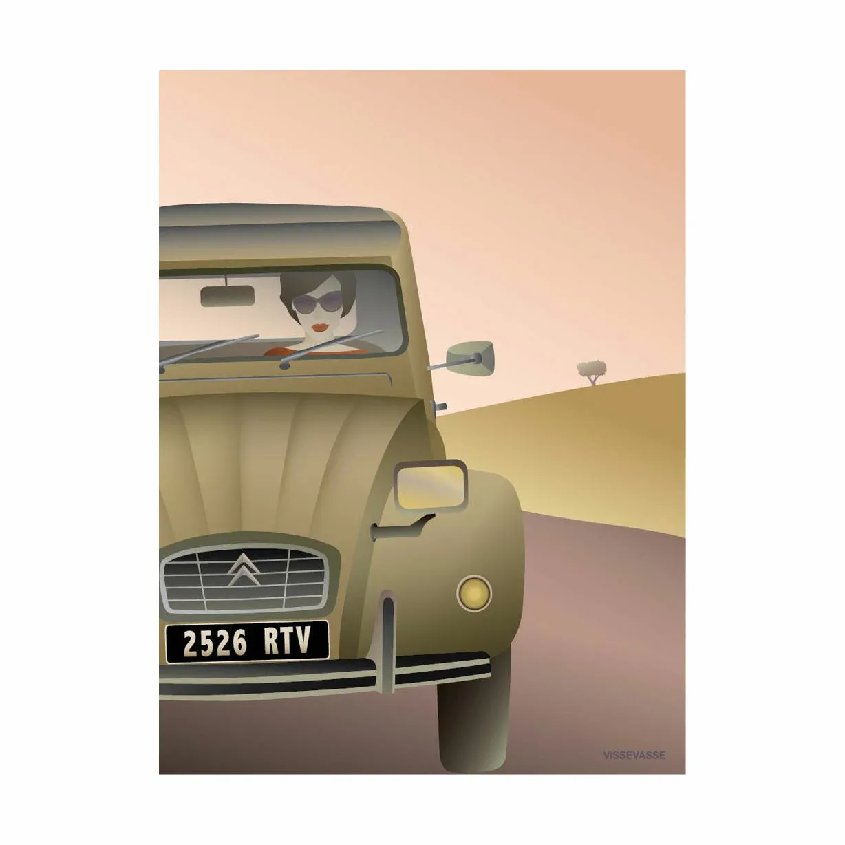 Vissevasse Plakat 2CV Citroën