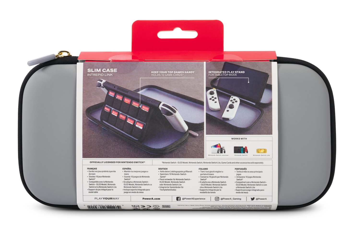 PowerA Nintendo Switch Slim Case - Intrepid Link - (Switch/OLED/Lite)
