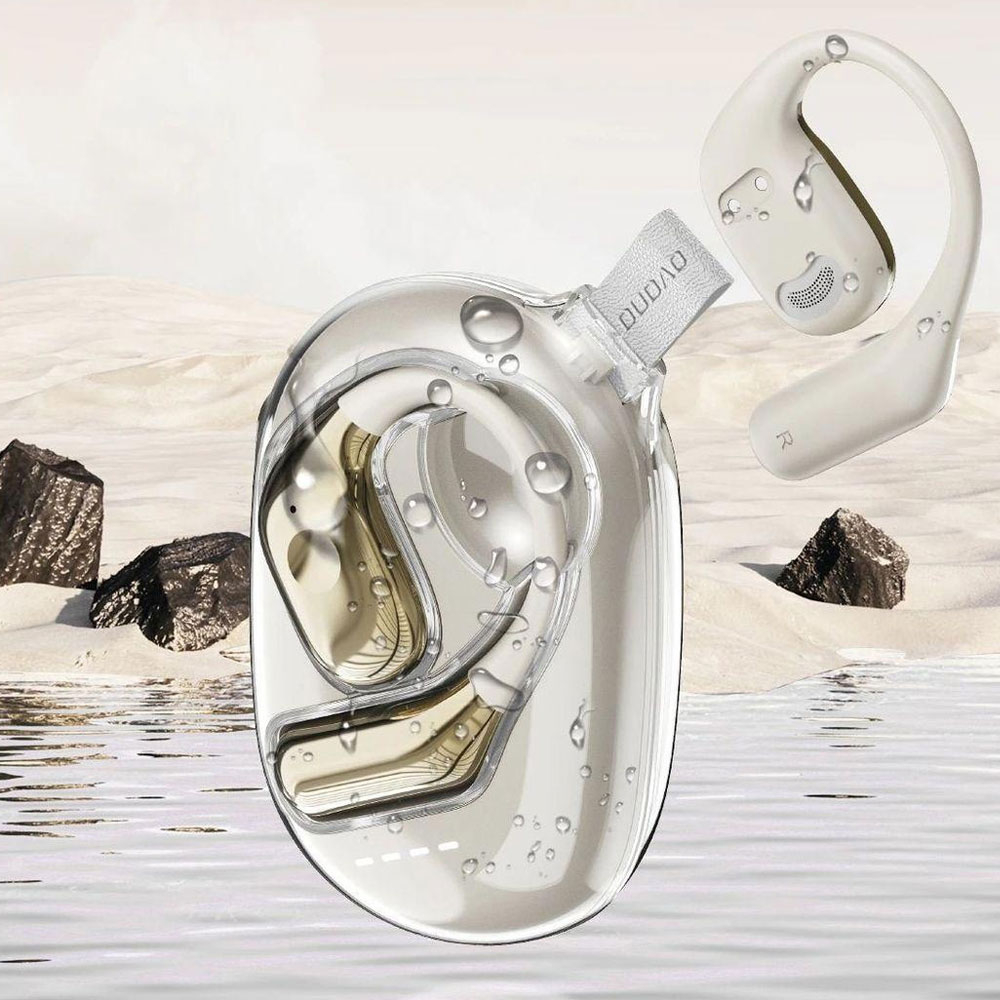 Stereo Open-Ear Bluetooth 5.3 Sport Kopfhörer mit Ohrbügel   Mikrofon und Ladecase (IPX5) - Dunkelblau