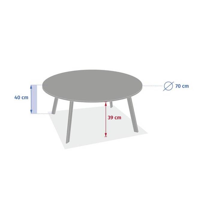 Table d'appoint de jardin rond SAONA Argile