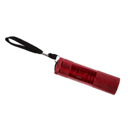 Out of the Blue Metall-Taschenlampe mit 9 LED, ca. 8,5 cm, 1 Stück, 4-fach sortiert