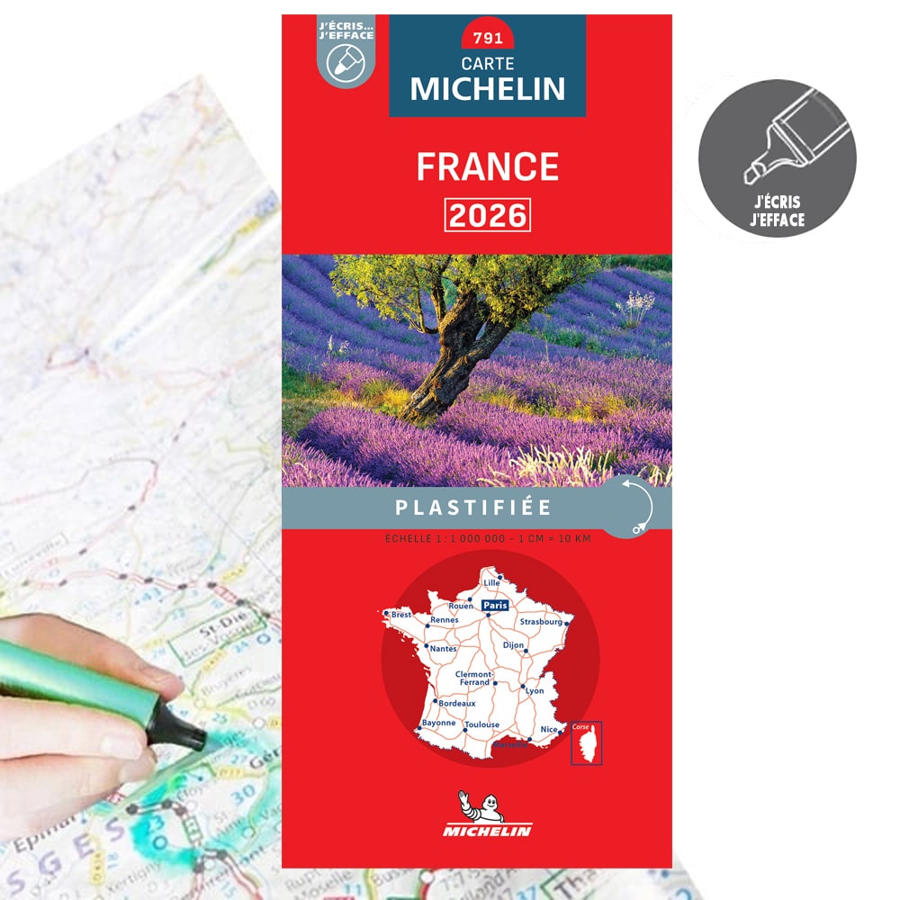 Carte de France plastifiée Michelin 2026