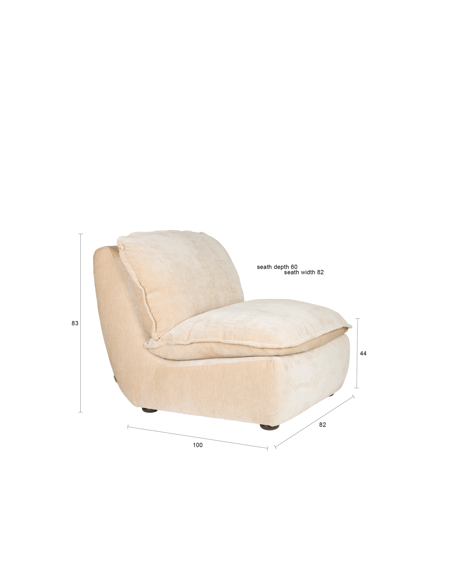 Lounge Chair Radley Beige