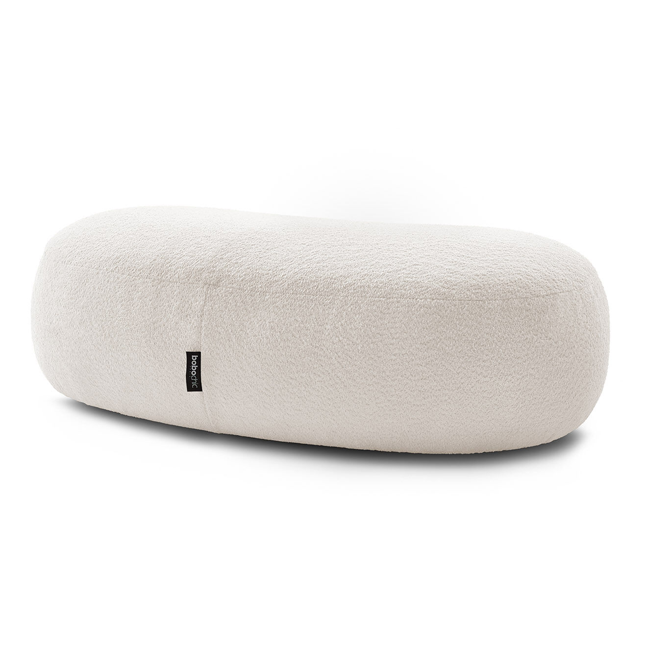 Bobochic Pouf Saint-Germain tissu bouclette blanc - 147x90x47 cm