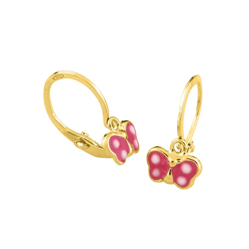Boucles d'oreilles Enfant - Or 18 Carats - Papillon