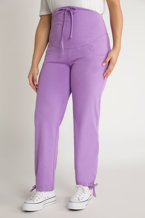 Bellieva-Sweatpants, extrabreiter Bund, Biobaumwolle