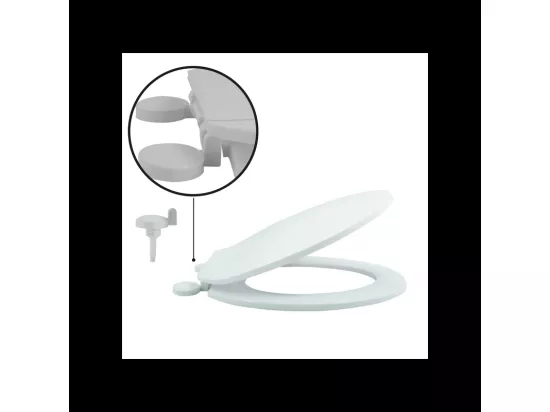 Abattant wc Blanc - Charnières PS MSV