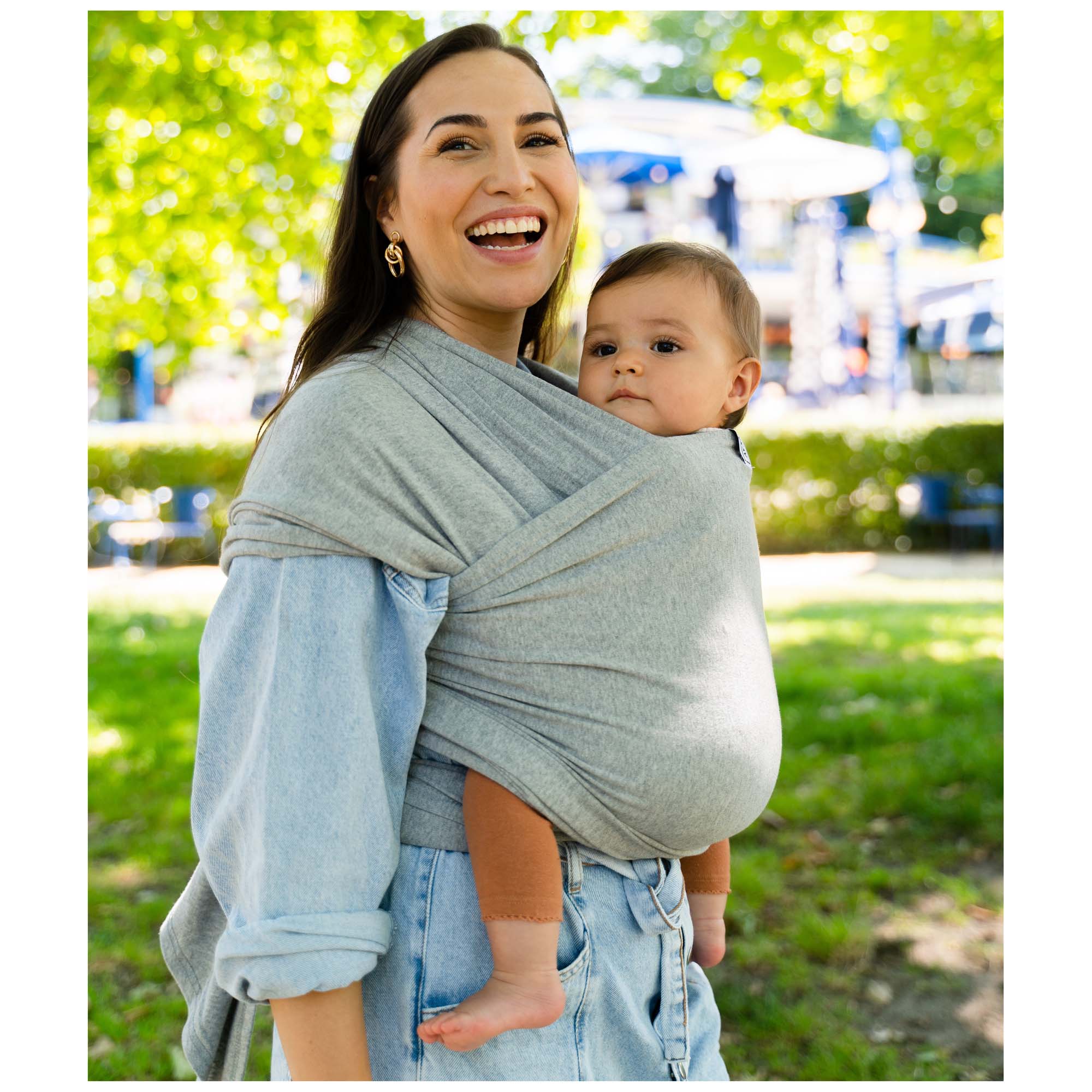 ByKay Stretchy Wrap Deluxe draagdoek Grey Melee