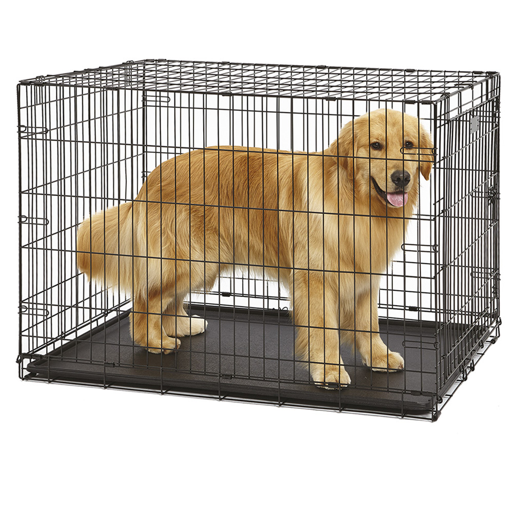 Ferplast cage de transport pliable pour chiens dog-inn 120, enclos pour chiots, transport en métal séparation inclus, porte double