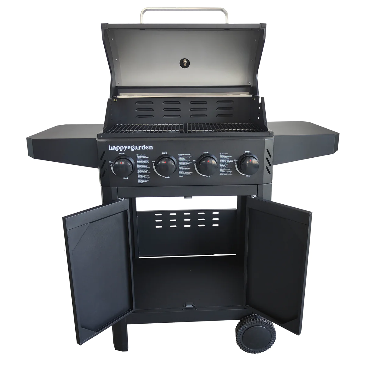Barbecue au gaz IZALCO - 4 brûleurs 10kW Happy Garden