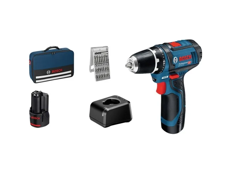 Bosch SKRUEMASKINE GSR12V-15 2X2AH 25XTB TASKE