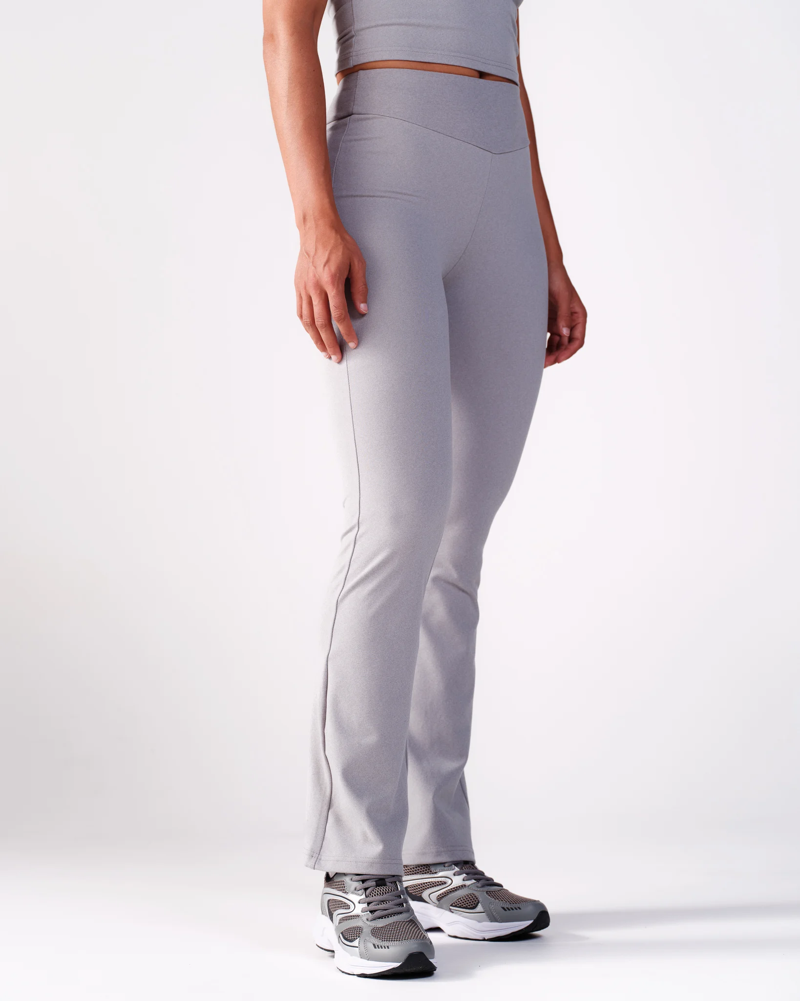 Bumpro Lively Flare Pants Grey Melange