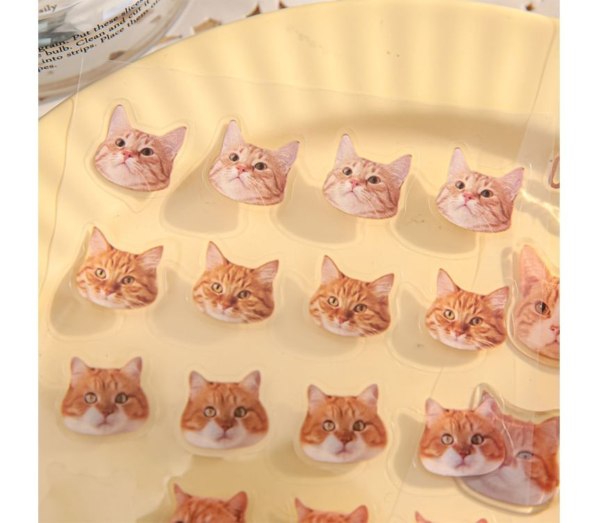 Monez - Kattenkop stickerset (verschillende ontwerpen)