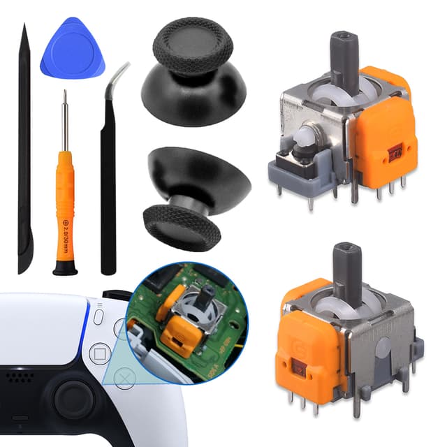 Hall Sensor Joystick Udskiftningssæt til PS5-controllere model 2